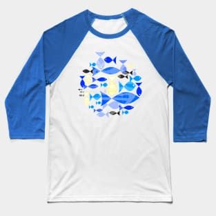 Blue fishes Baseball T-Shirt